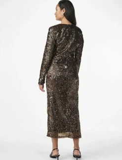 YAS PIO LS SEQUIN LONG DRESS - SHOW - Midiklänningar|Kvinnor Klänningar