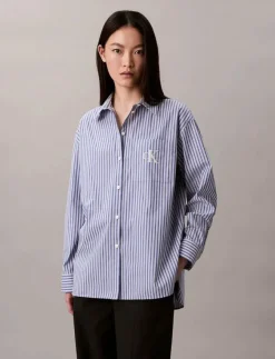 Kvinnor Calvin Klein Jeans Blusar & Skjortor|YD Perfect Button-down Shirt - Långärmade