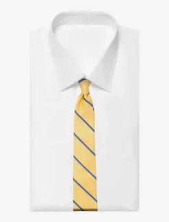 AN IVY Yellow Blue Single Stripes Silk Tie - Slipsar| Slipsar & Accessoarer