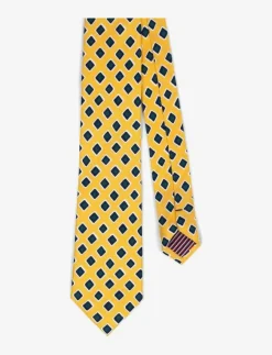 AN IVY Slipsar & Accessoarer|Yellow Vintage Squares - Slipsar