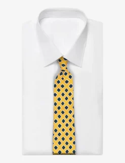 AN IVY Slipsar & Accessoarer|Yellow Vintage Squares - Slipsar