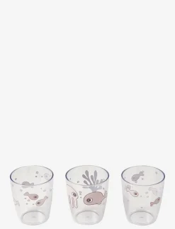 Done by Deer Yummy mini glass 3 pcs Sea friends - Serveringsset|Barn Mata